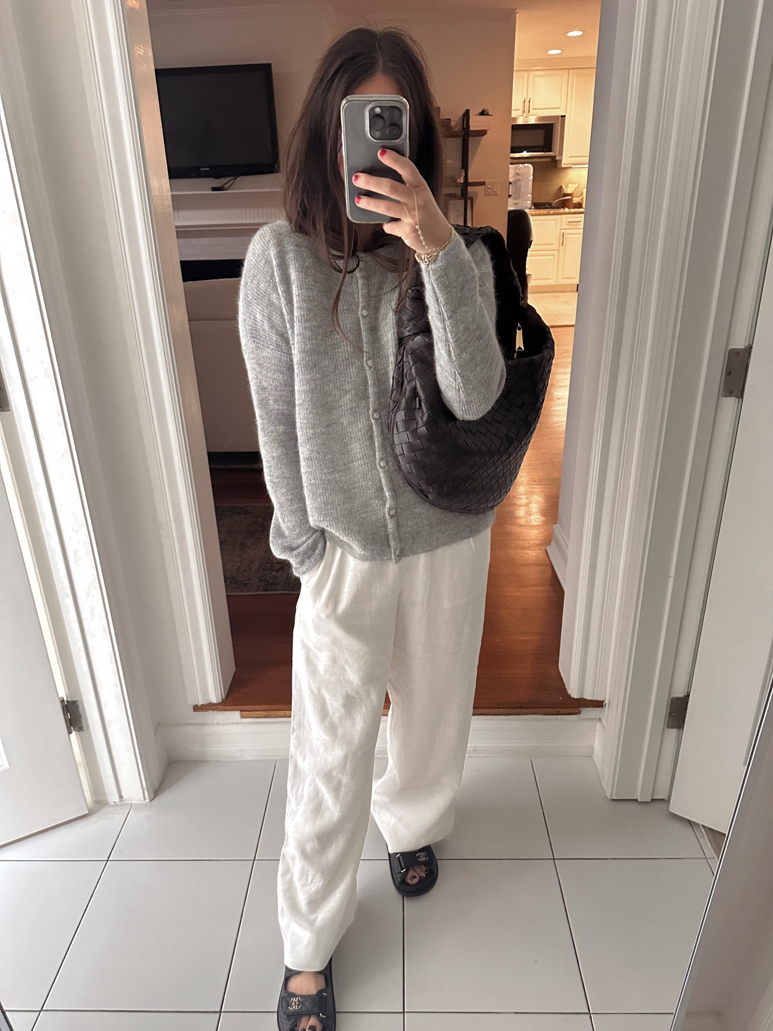 Styling linen pants for LA winter