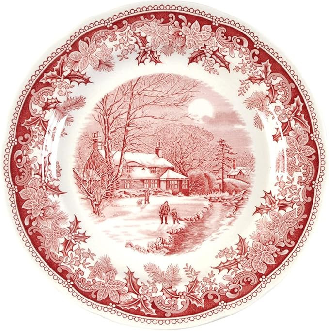 Spode Winter's Eve Red Dinner Plate | Amazon (US)