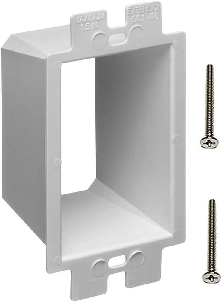 iMBAPrice BE1-1 (1-Gang) Electrical Power Outlet Box Extender - White | Amazon (US)