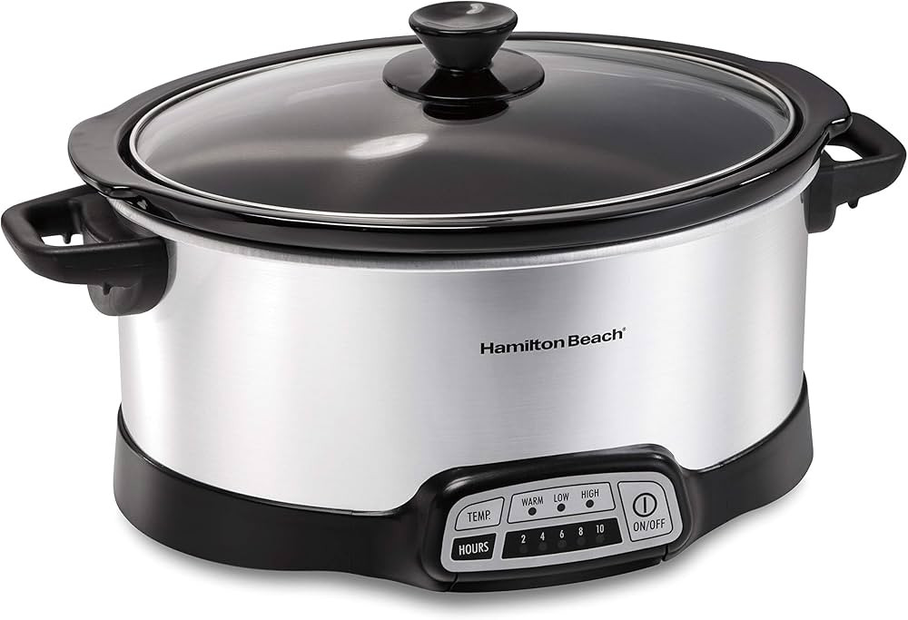 Hamilton Beach Programmable Slow Cooker with Flexible Easy Programming, 5 Cooking Times, Dishwash... | Amazon (US)