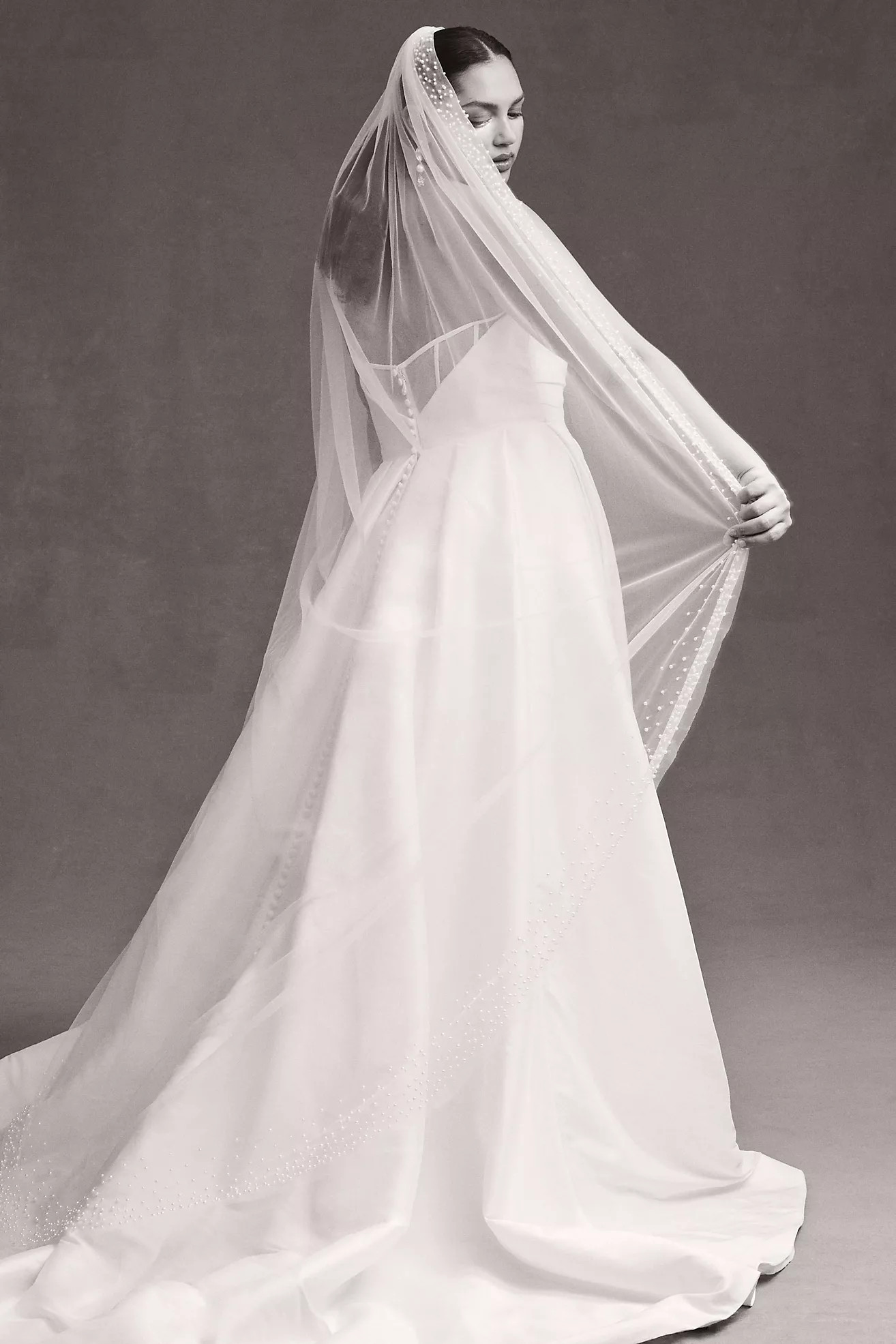 A.B. Ellie Hayden Pearl Chapel Veil | Anthropologie (US)