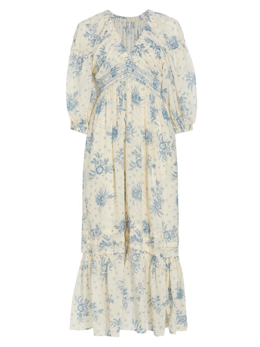 Free People Golden Hour Floral Midi-Dress | Saks Fifth Avenue