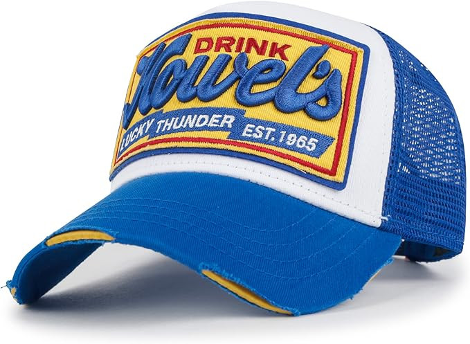 ililily Premium Howels Embroidery Vintage Baseball Cap Distressed Trucker Hat | Amazon (US)