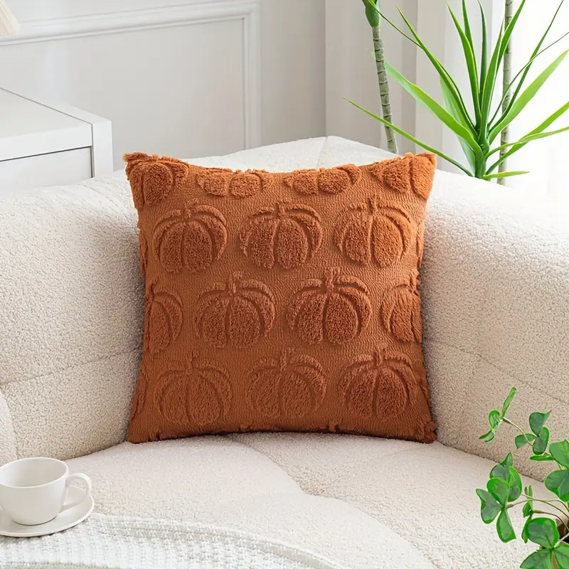 1pc Chic Pumpkin Embroidered Throw Pillow Cover - Perfect For Halloween Decor, Living Room & Bedr... | Temu Affiliate Program