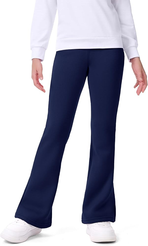 BOOPH Girls Fleece Lined Leggings Winter Flare Leggings Casual Warm Bell Bottom Pants for Teen Gi... | Amazon (US)