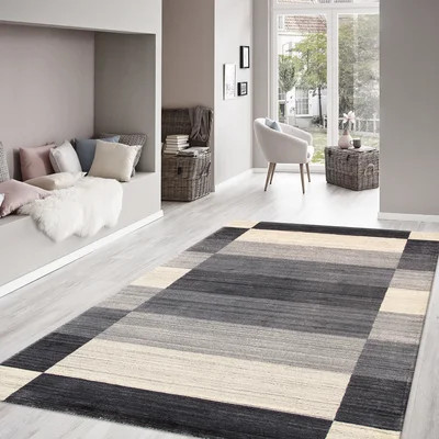 Gramercy Hand-Loom Silk & Wool Ivory/Gray Area Rug | Wayfair North America