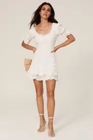 Jonathan Simkhai Meg Puff Sleeve Mini Dress | Rent the Runway