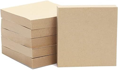 6 Pack Kraft Paper Sticky Notes, Self-Adhesive Memo Notepad Set, 100 Sheets Per Pad (3 x 3 in) | Amazon (US)