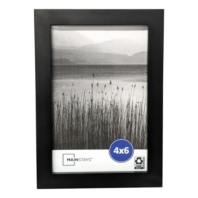 Mainstays 4x6 Linear Gallery Tabletop Picture Frame, Black | Walmart (US)