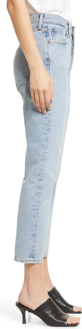 AGOLDE Riley High Waist Crop Straight Leg Organic Cotton Jeans | Nordstrom | Nordstrom