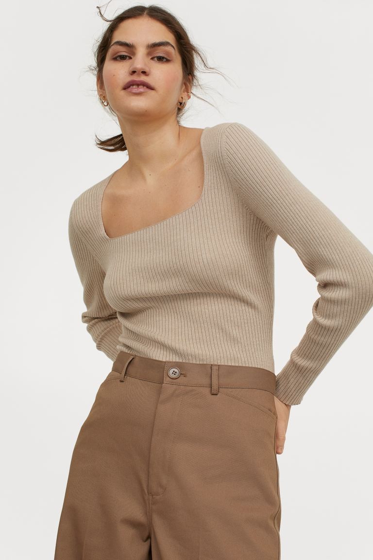 Rib-knit top | H&M (UK, MY, IN, SG, PH, TW, HK)