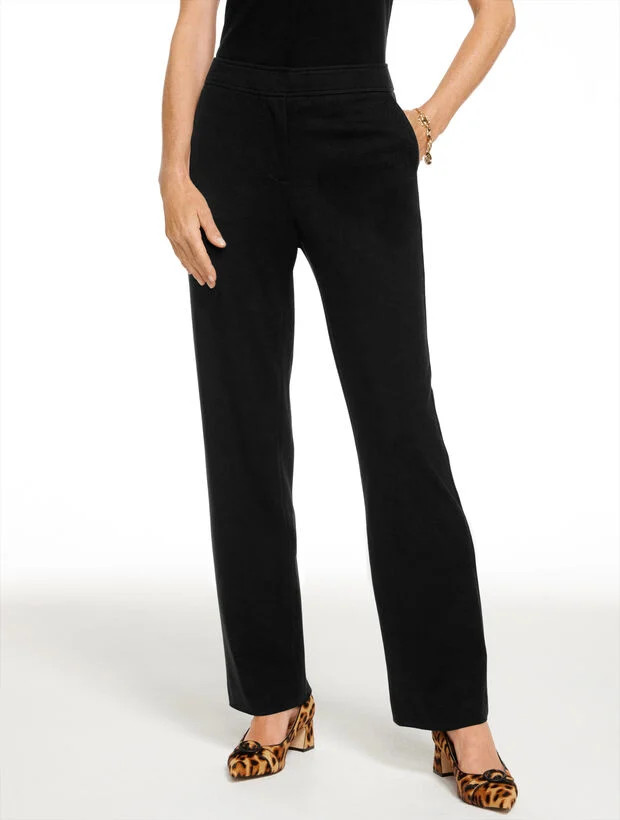 Luxe Ponte Straight Leg Pants | Talbots