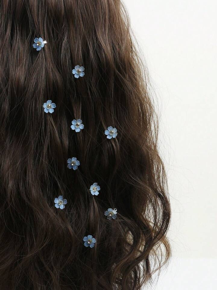 10pcs Crystal Flower Hair Clips, Summer Beach Braid Hair Accessories For Women Claw Clips Hair Claws Hair Barrettes | SHEIN