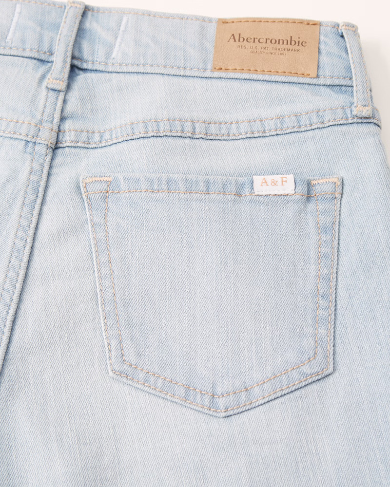 girls high rise mini mom shorts | girls new arrivals | Abercrombie.com | Abercrombie & Fitch (US)