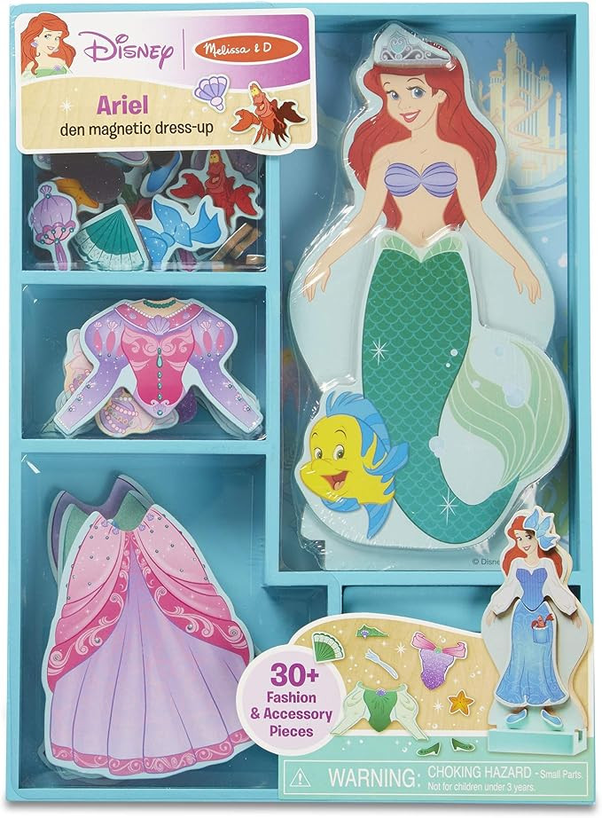 Melissa & Doug Ariel Wooden Magnetic Dress-Up Play Set | Amazon (US)