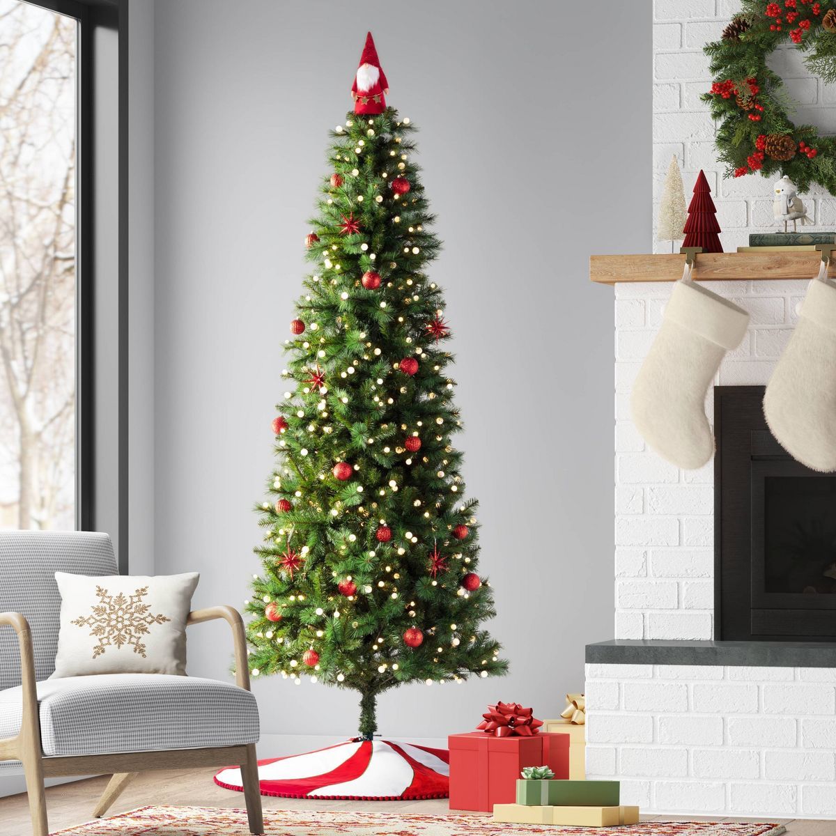 9' Pre-lit LED Frosted Globe Douglas Fir Artificial Christmas Tree Warm White Lights - Wondershop... | Target