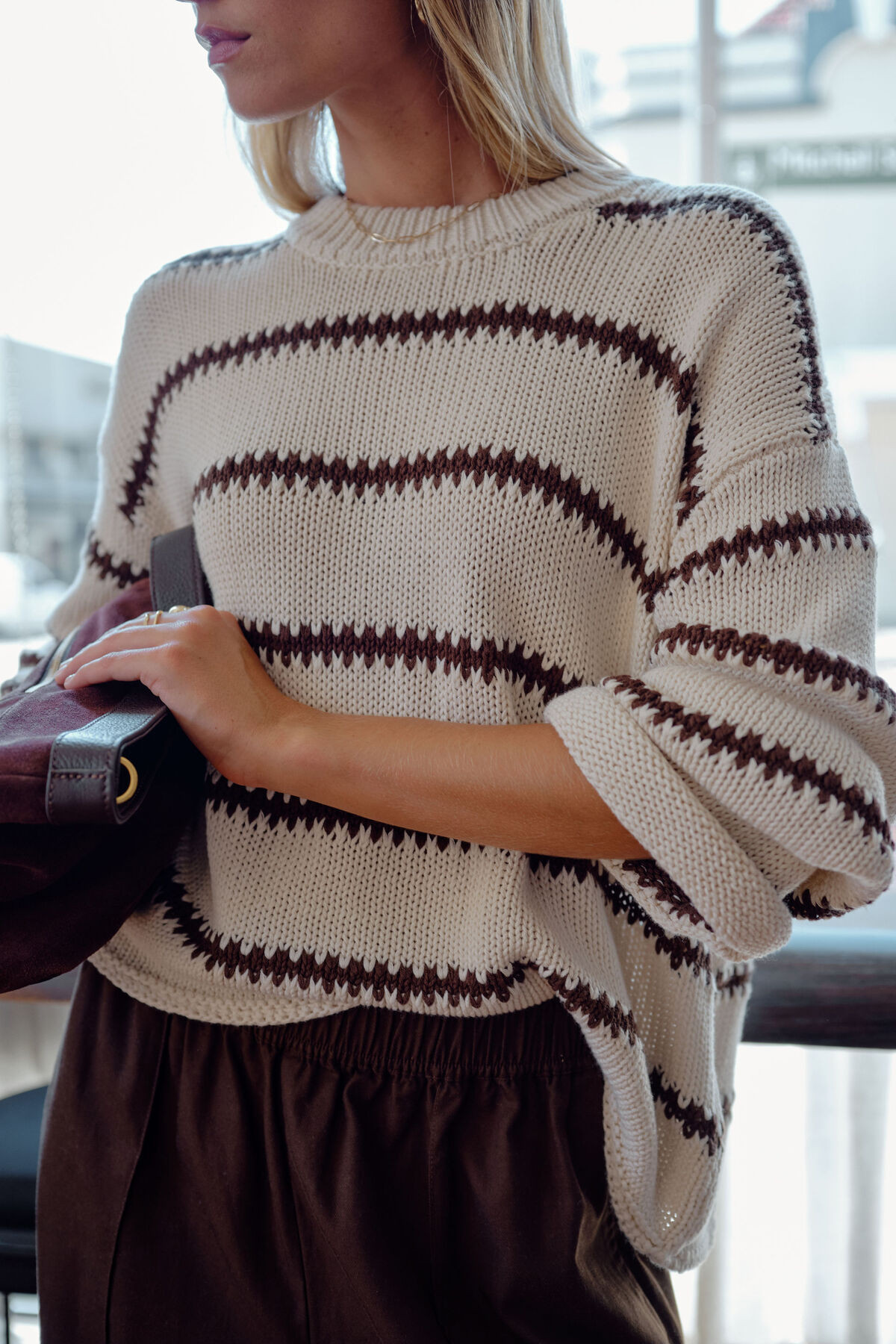 Lila Oversized Knit Crew | Ceres Life