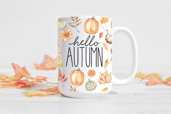 Hello Autumn Mug Autumn Decor Fall Decor Fall Mug Autumn - Etsy | Etsy (US)