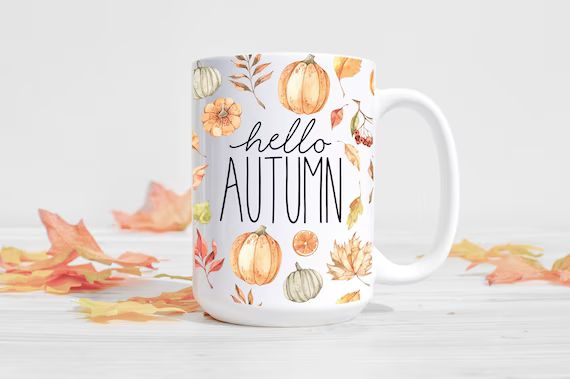 Hello Autumn Mug Autumn Decor Fall Decor Fall Mug Autumn - Etsy | Etsy (US)