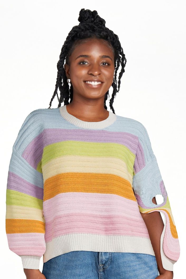 Dreamers by Debut Womens Rainbow Pullover Long Sleeve Sweater | Walmart (US)