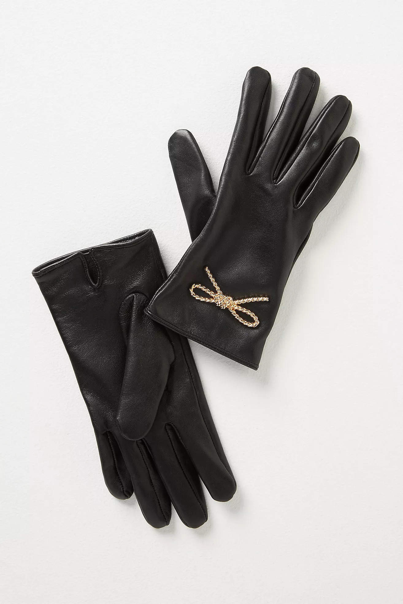 By Anthropologie Leather Bow Hardware Gloves | Anthropologie (US)