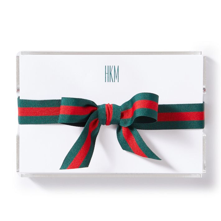 Ribbon Memo Sheets in Acrylic Holder, Set of 150 | Mark and Graham