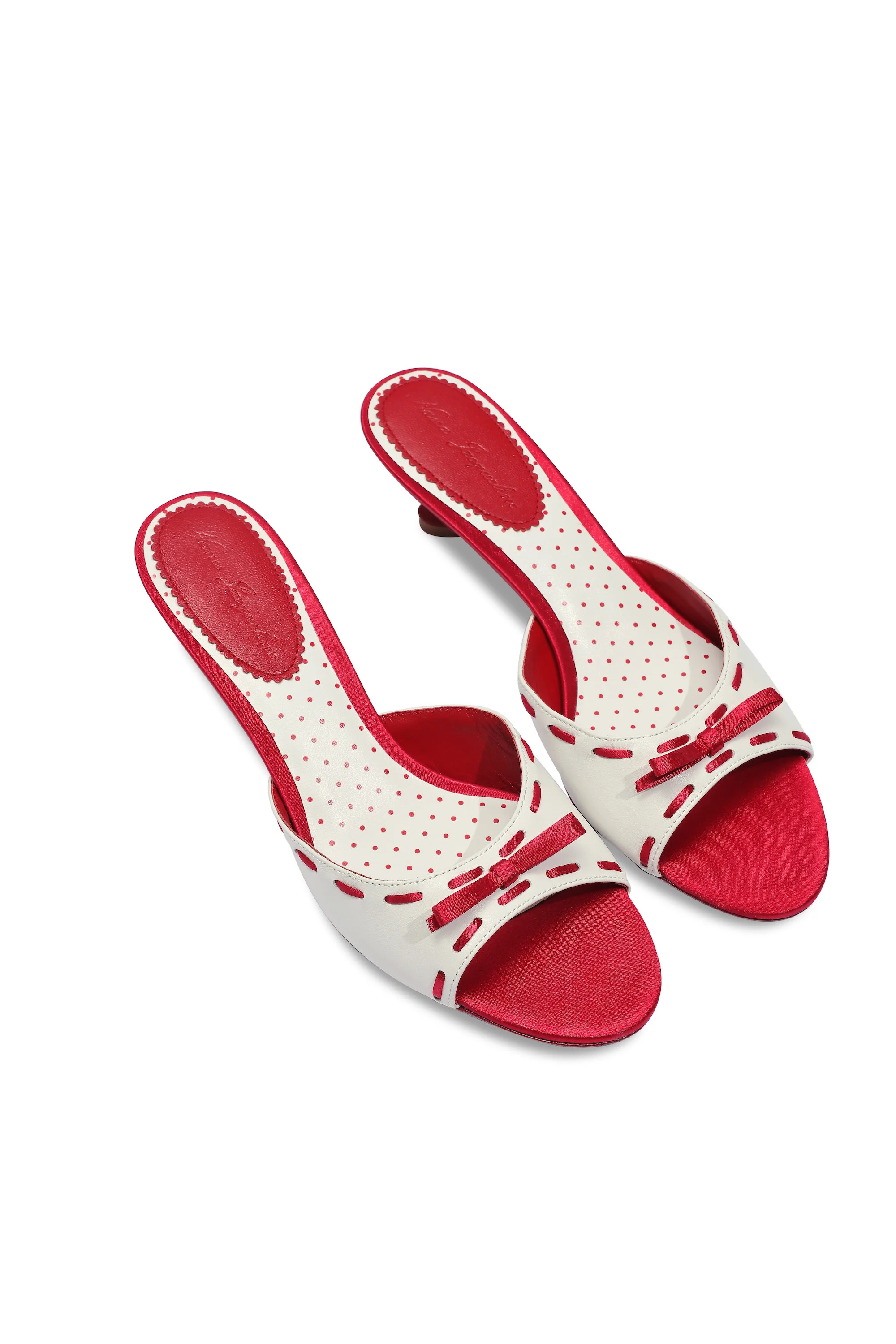 Paulina Bow Heels (Red) (Final Sale) | Nana Jacqueline