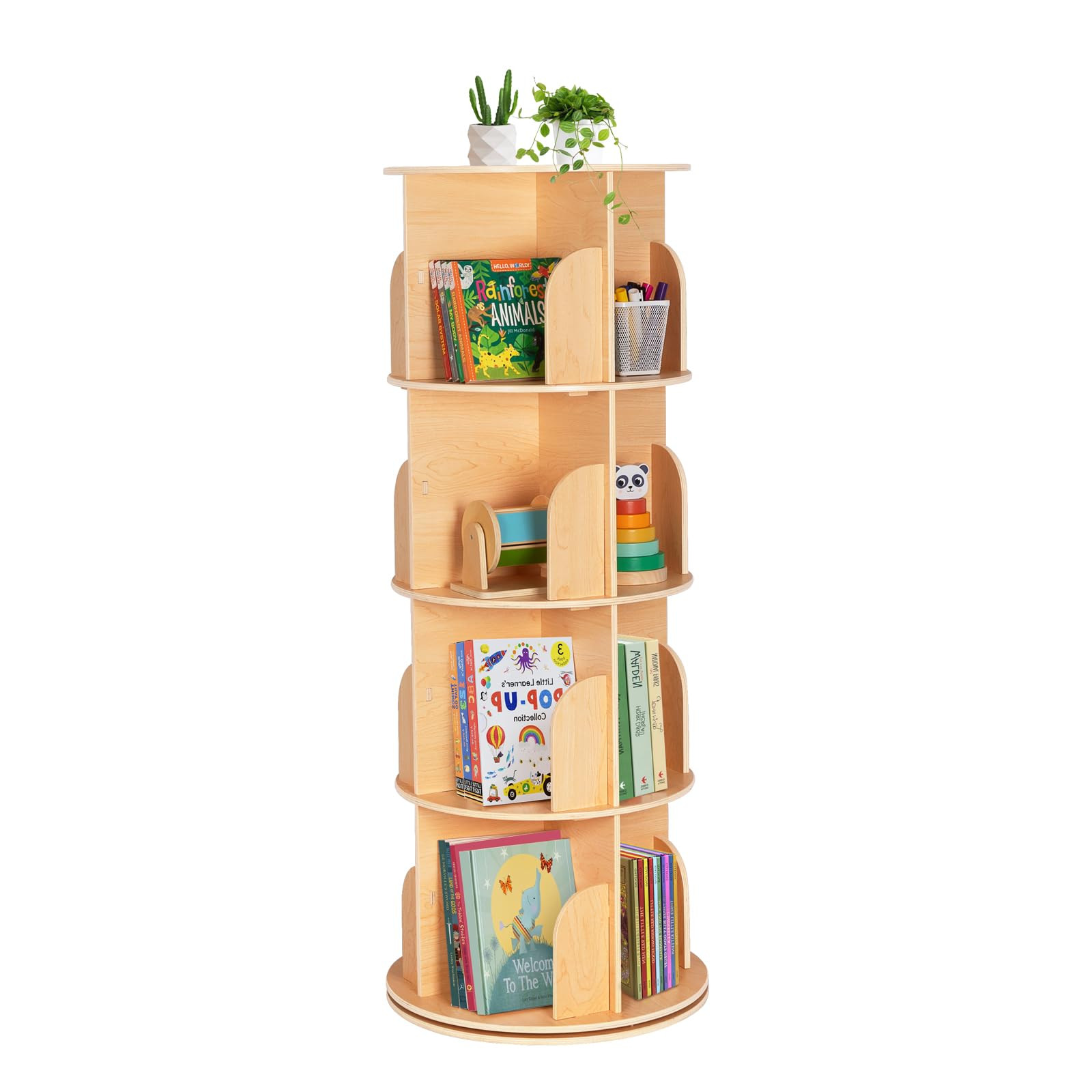 Rotating Bookshelf for Kids & Adults, Spinning Bookshelf Tower with Large Capacity for Small Spac... | Amazon (US)