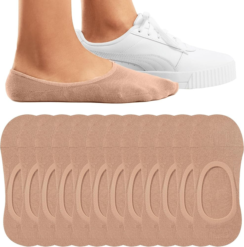 Eedor No Show Socks Womens Invisible Liner, Non Slip & Low Cut, Casual & Formal Wear, Soft & Stre... | Amazon (US)