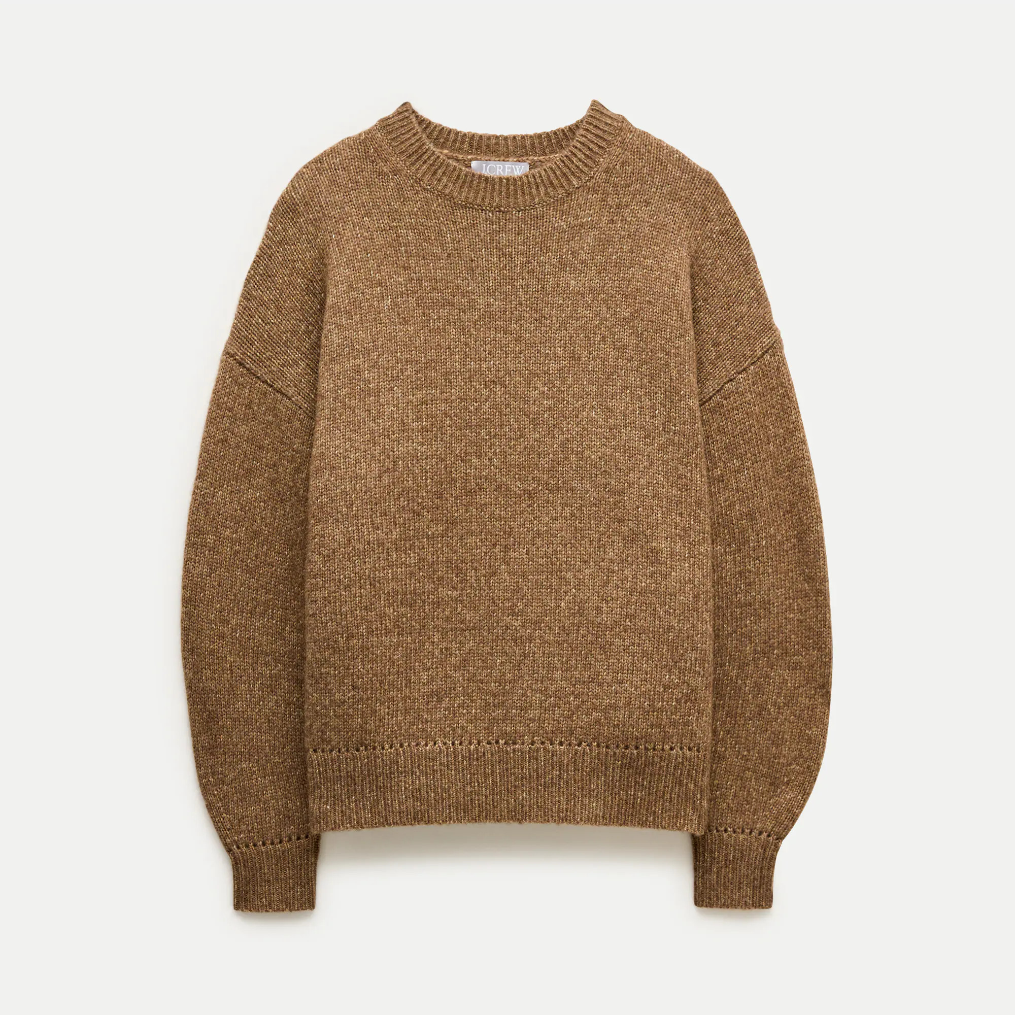 Oversized crewneck sweater in heather Italian yarn | J. Crew US