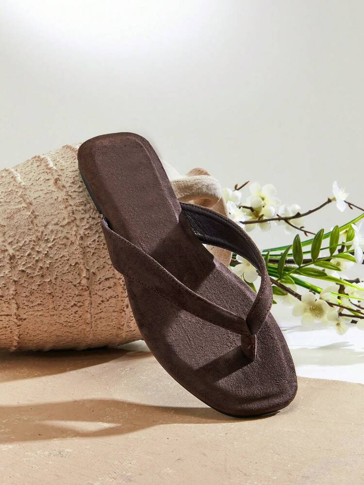 SHUZIA Women's Fashion Casual Comfy Thone Flat Sandals Summer Shoes | SHEIN | SHEIN