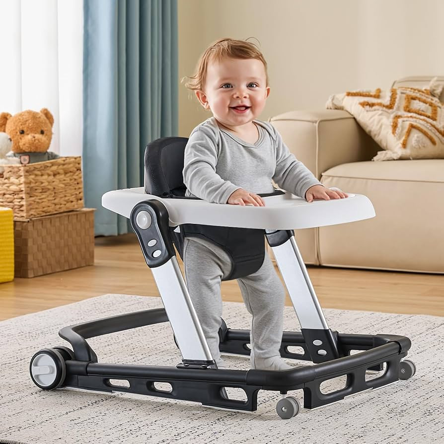 HARPPA Baby Walker with Wheels, 3 in 1 Foldable Infant Walker with 3 Adjustable Heights, Removabl... | Amazon (US)