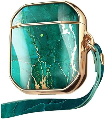GVIEWIN Aurora Series AirPods Case Cover with Wrist Lanyard, Full-Body Protective Stylish Marble ... | Amazon (US)