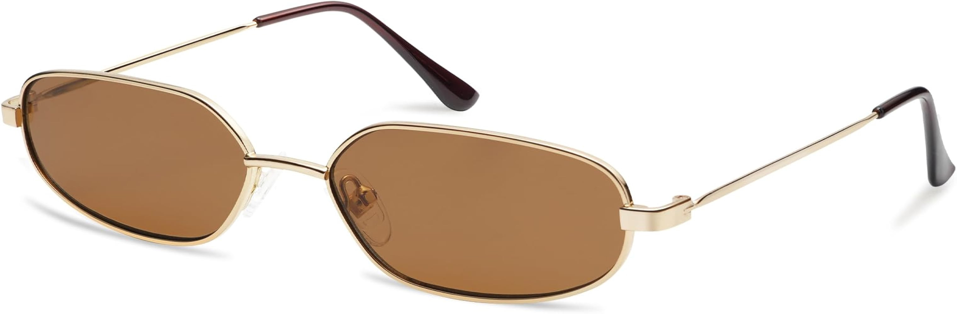 Appassal Small Oval Sunglasses For Women Men Retro Rectangle Metal Sun Glasses AP3685 | Amazon (US)