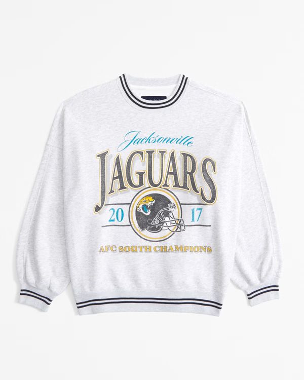 Women's Jacksonville Jaguars Graphic Oversized Sunday Crew | Women's Tops | Abercrombie.com | Abercrombie & Fitch (US)