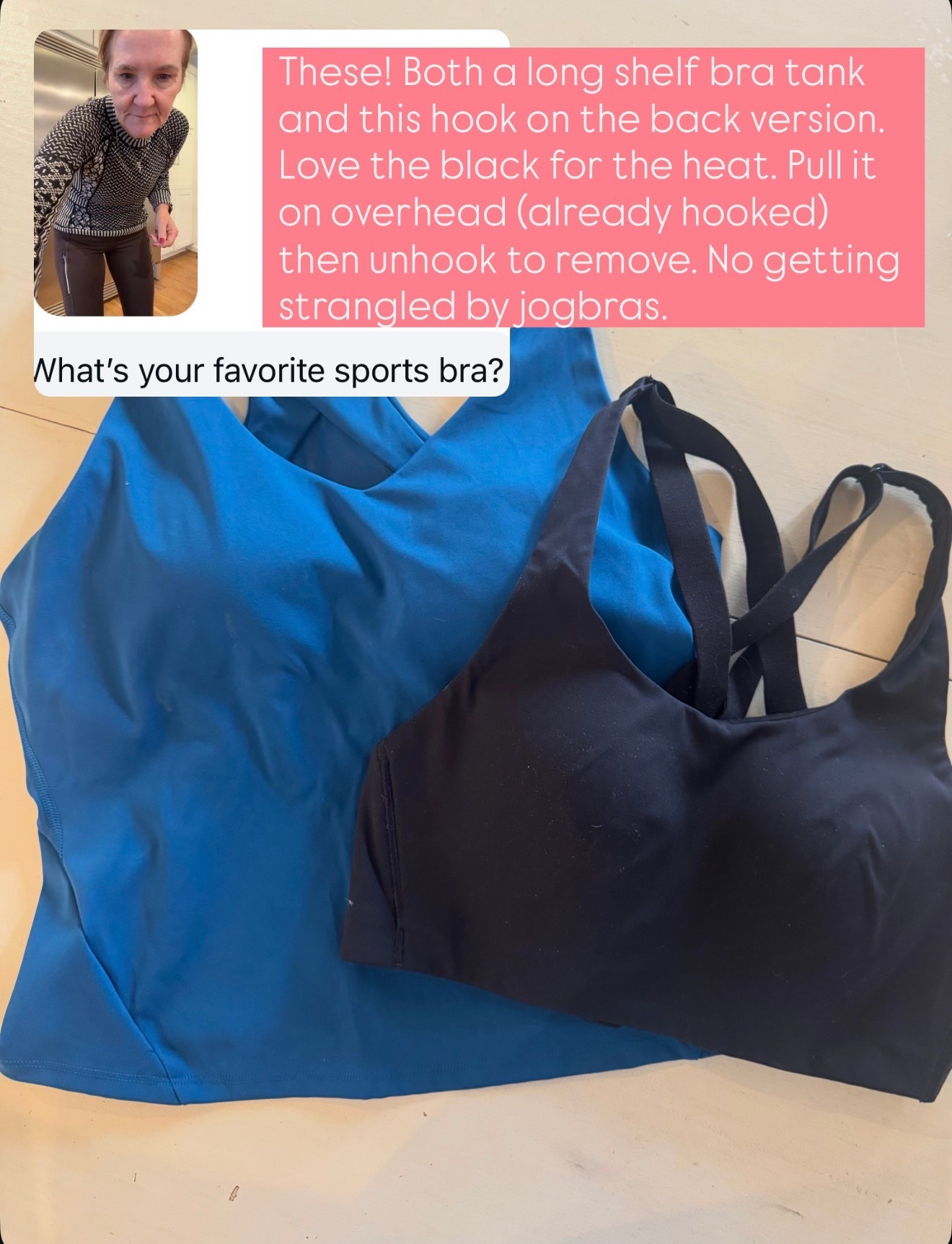 My two favoritw sports bras. Both have really good support  

#LTKActive #LTKfitnessgoals #LTKOver40