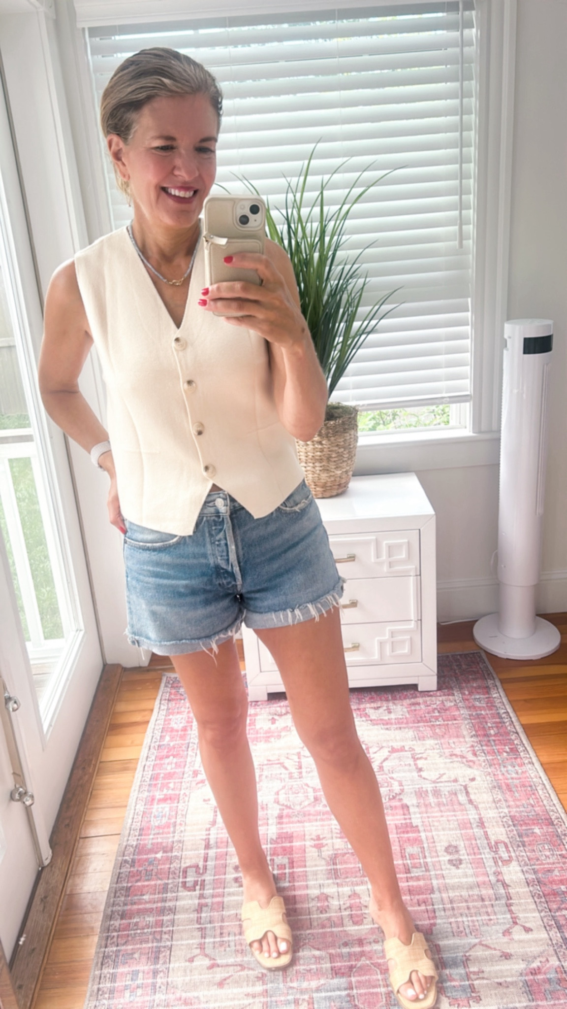 Finally found a vest I love- a soft knit! Will wear all summer and into the fall with jeans, black, white, olive, as is or unbuttoned under a slim fit white tank. 

#LTKStyleTip #LTKOver40