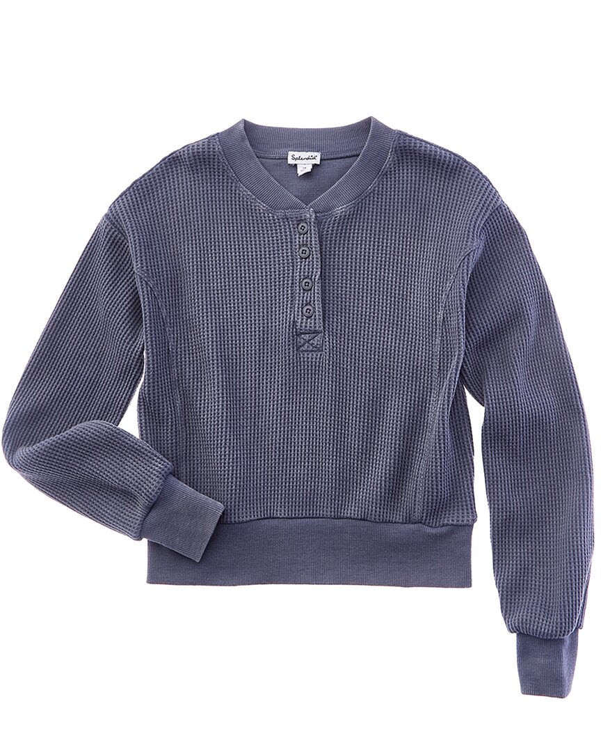 Splendid Thermal Henley Sweatshirt | Shop Simon