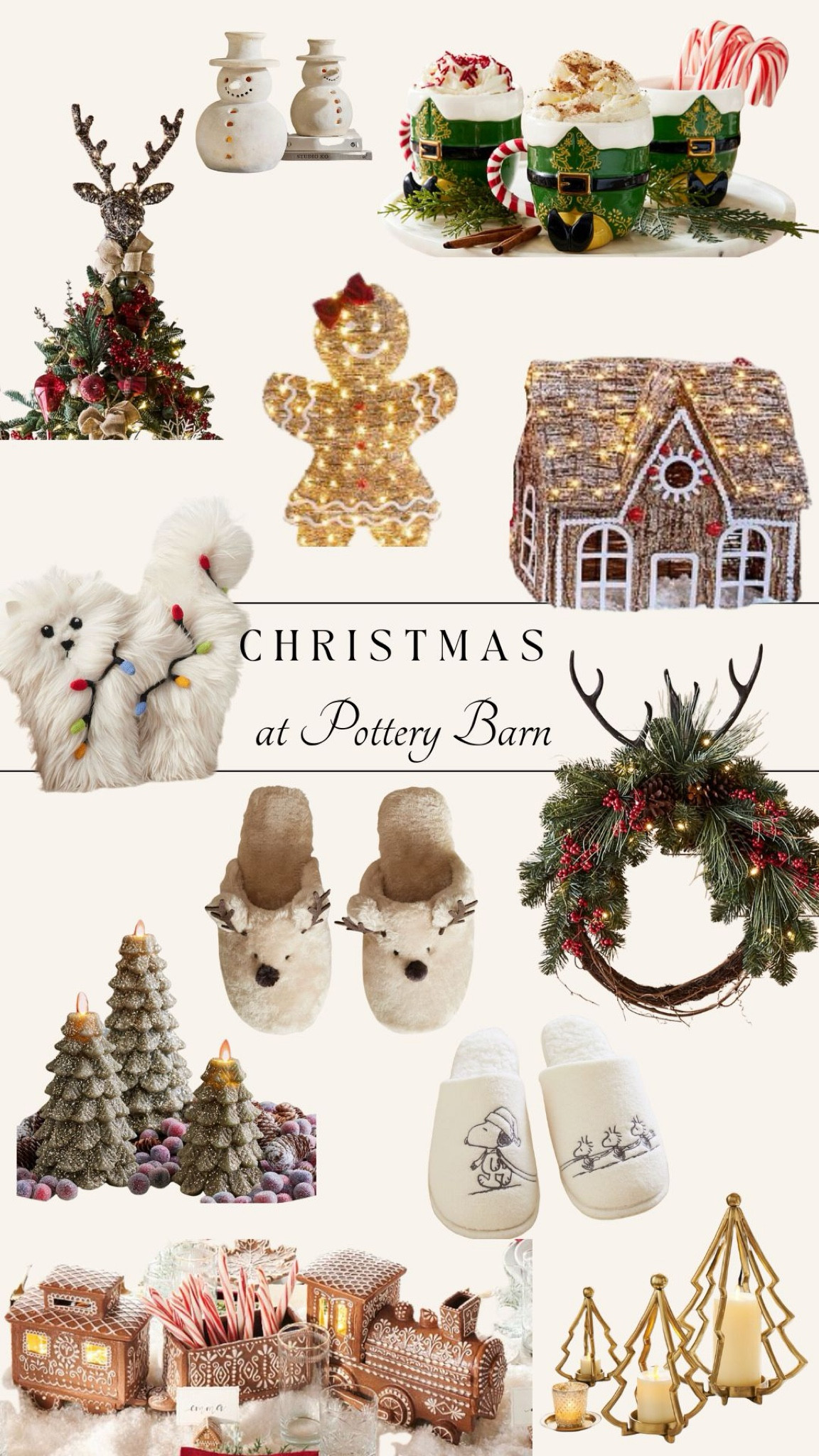 Pottery Barn Christmas with Gingerbread towns, National Lampoons Christmas and  country Christmas decor!

#LTKHoliday #LTKHome #LTKSeasonal