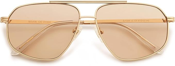 SOJOS Retro Hexagon Aviator Sunglasses for Women Men Trendy Vintage UV400 Protection Shades SJ120... | Amazon (US)