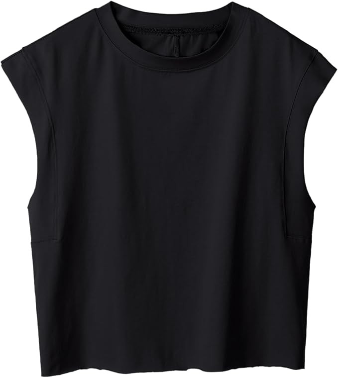 Oversized Tank Top for Women Sleeveless Athletic Cropped Activewear Workout Yoga Gym Tops | Amazon (US)