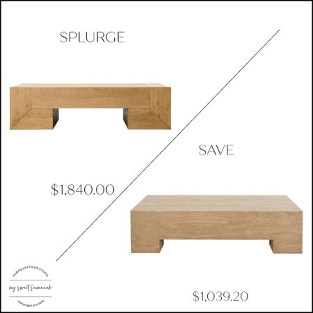 McGee and co chunky wood coffee table look alike 
Dupe
Home decor
Furniture
Look for less 
Wayfair 
Splurge or save 


#LTKsalealert #LTKhome #LTKstyletip
