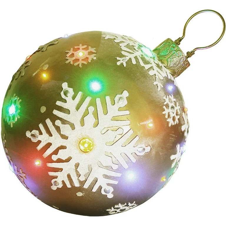 Fraser Hill Farm Indoor/Outdoor Oversized Christmas Decor w/ Long-Lasting LED Lights, 18-In. Jewe... | Walmart (US)