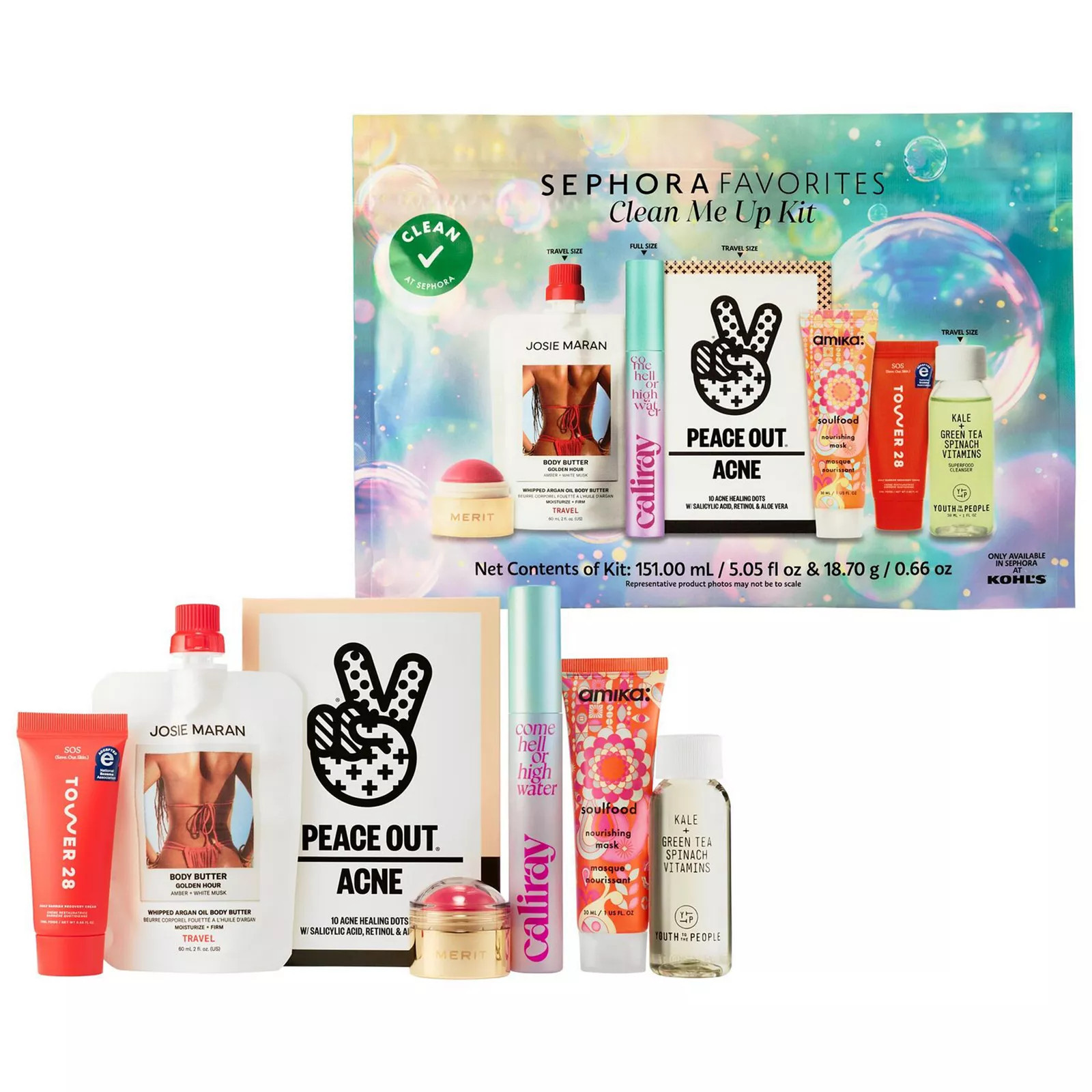 Sephora Favorites Clean Me Up Kit, Size: 4.48 Oz, 0 | Kohl's