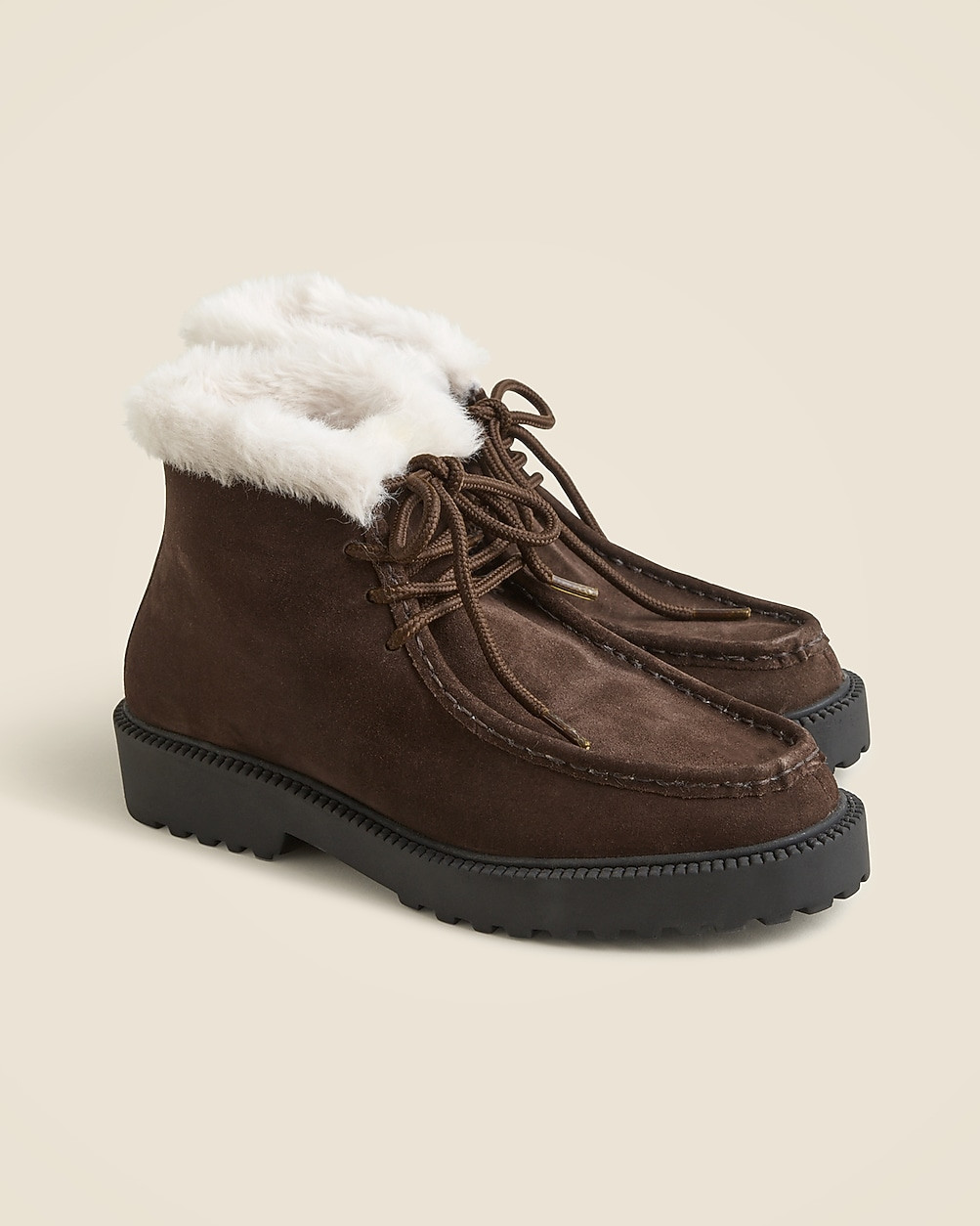 Lug-sole boots in suede | J. Crew US