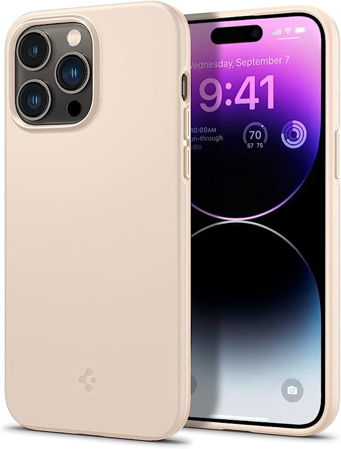 Amazon.com: Spigen Thin Fit Designed for iPhone 14 Pro Max Case (2022) - Sand Beige : Cell Phones... | Amazon (US)