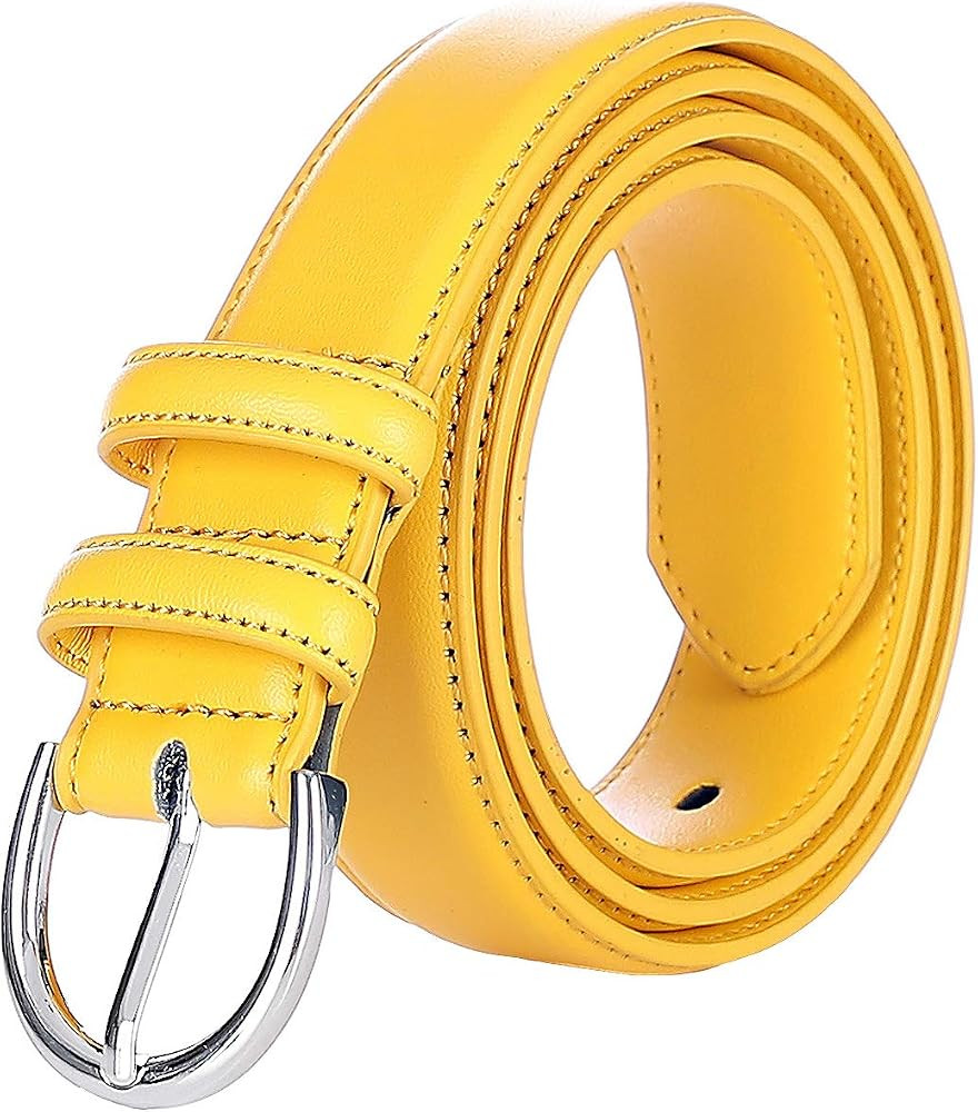 Falari Women Genuine Leather Belt Fashion Dress Belt With Single Prong Buckle 6028-31 Colors | Amazon (US)
