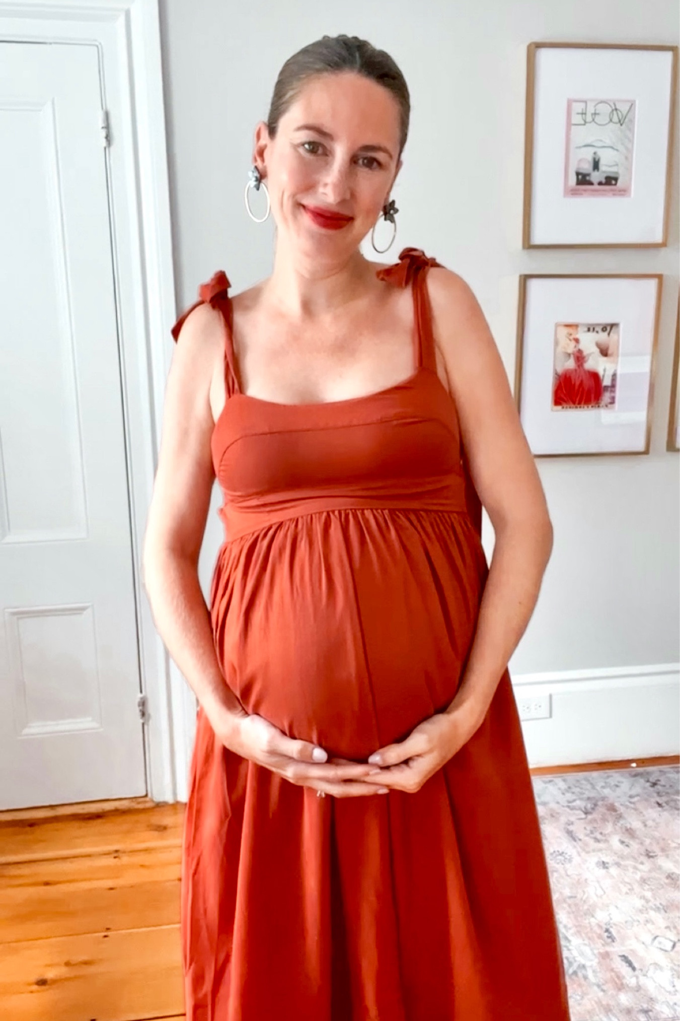 Maternity, bump friendly dress, style the bump, fall dresses, fall colors, fall lip color, lipstick 

#LTKfindsunder100 #LTKbaby #LTKbump