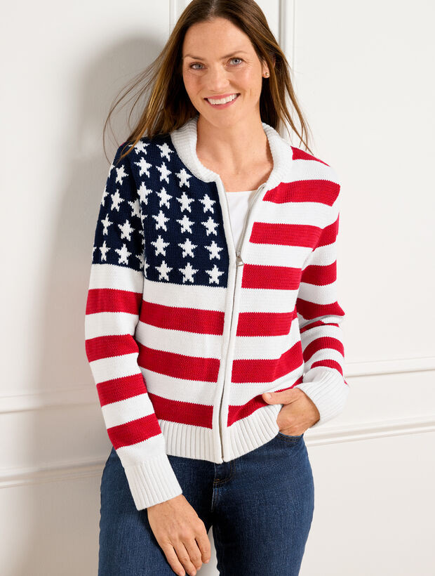 Flag Sweater Jacket | Talbots