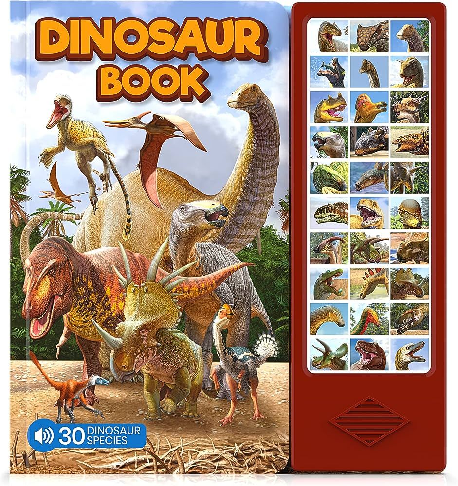 Dinosaur Toys for Kids 3-5 5-7 2-4 Year Old - Dinosaur Book with 30 Species Facts Names & Realist... | Amazon (US)